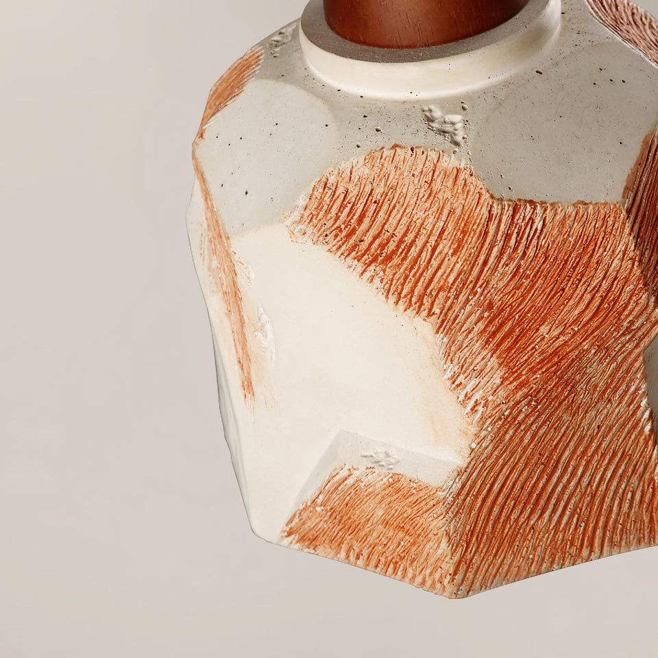 Walnut color pendant light - close-up detail