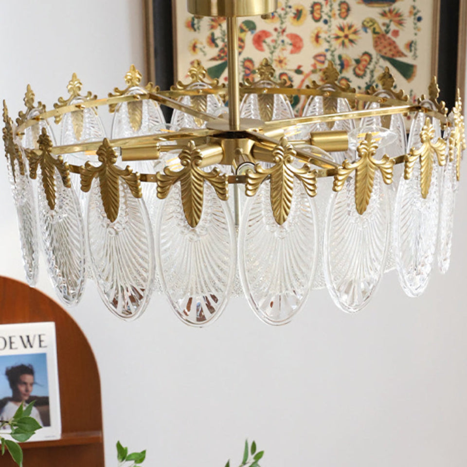 Gold & Clear glass chandelier - additional view 13