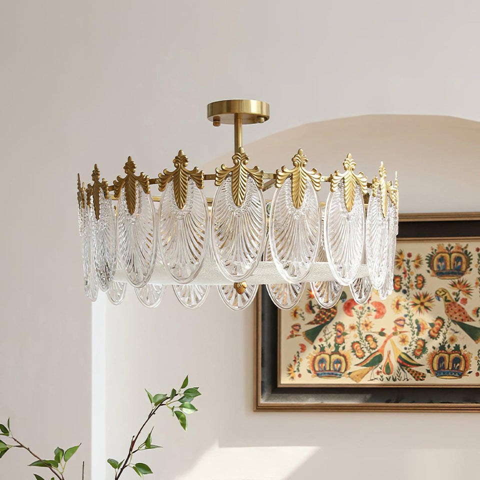 Gold & Clear glass chandelier - additional view 11