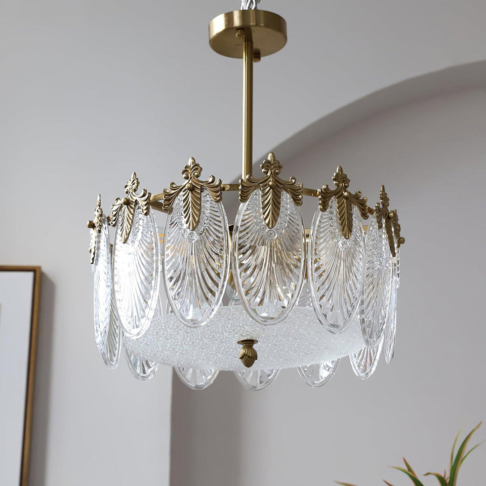 Gold & Clear glass chandelier - additional view 12