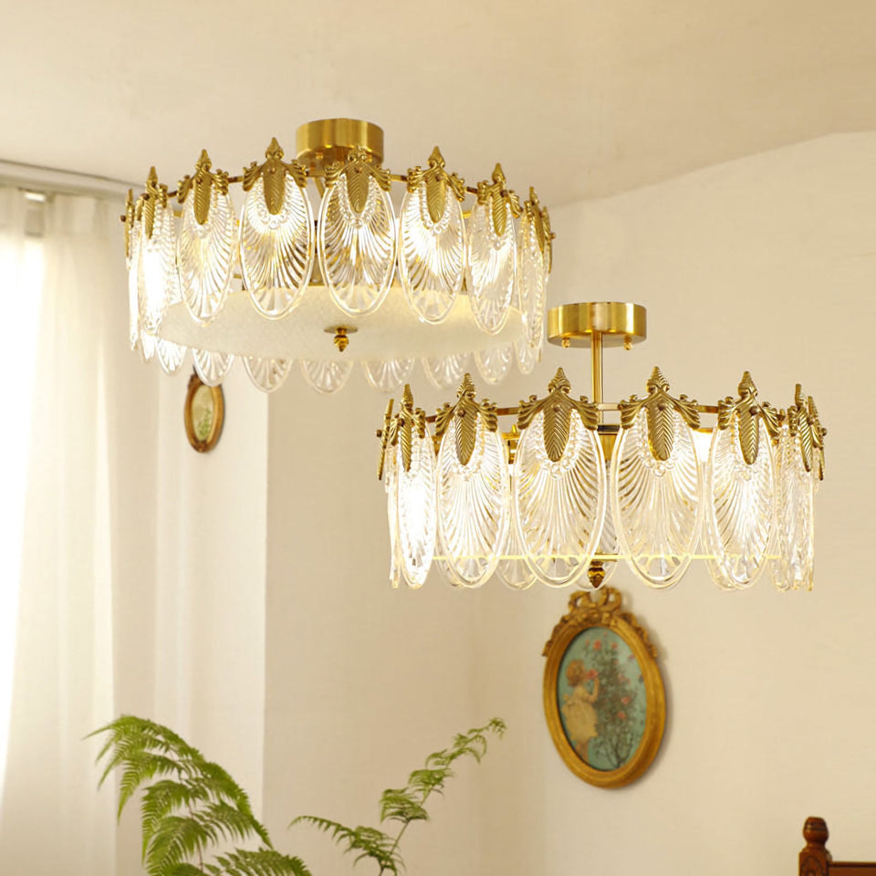Gold & Clear glass chandelier - additional view 10