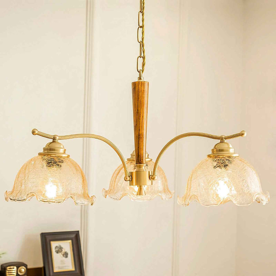 Gold chandelier - back view