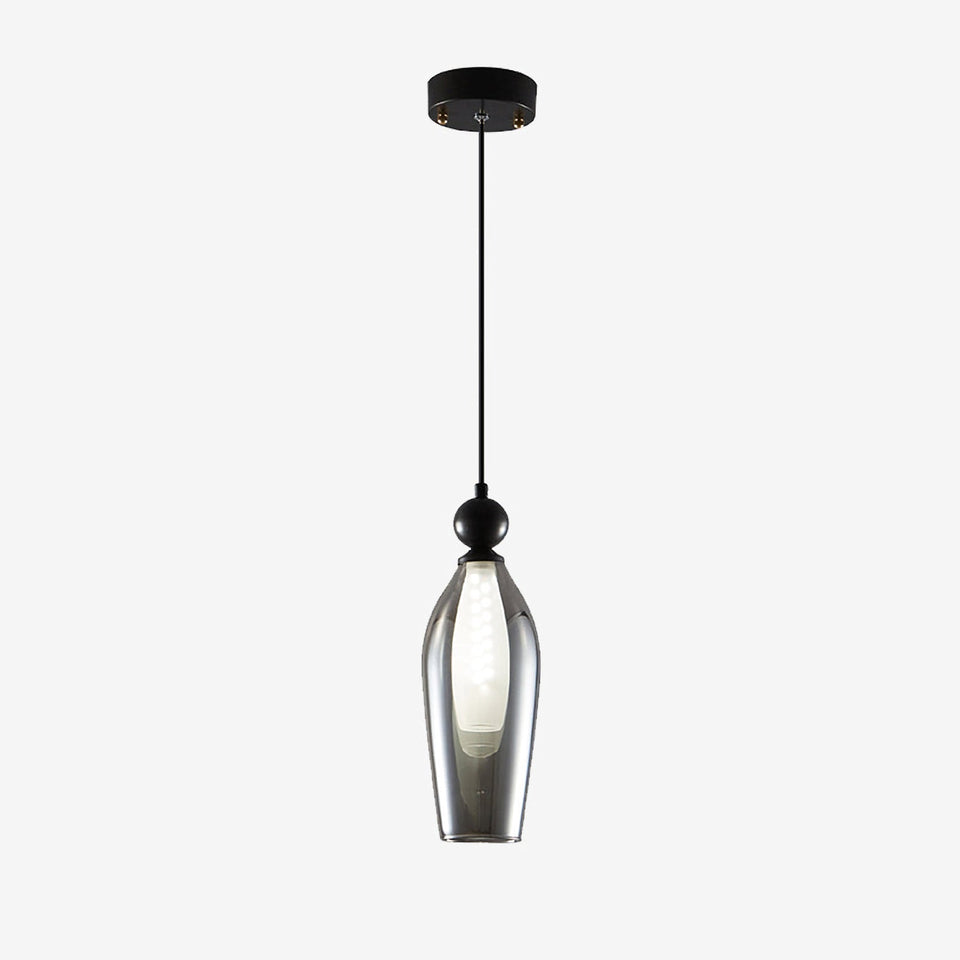Black & Smoke Grey glass pendant light - additional view 12
