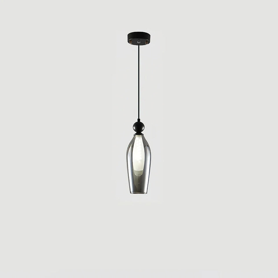 Black & Smoke Grey glass pendant light - additional view 11
