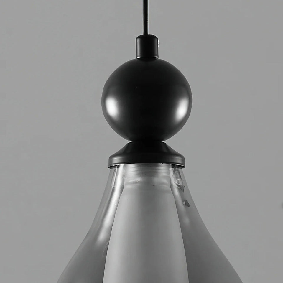 Black & Smoke Grey glass pendant light - additional view 14