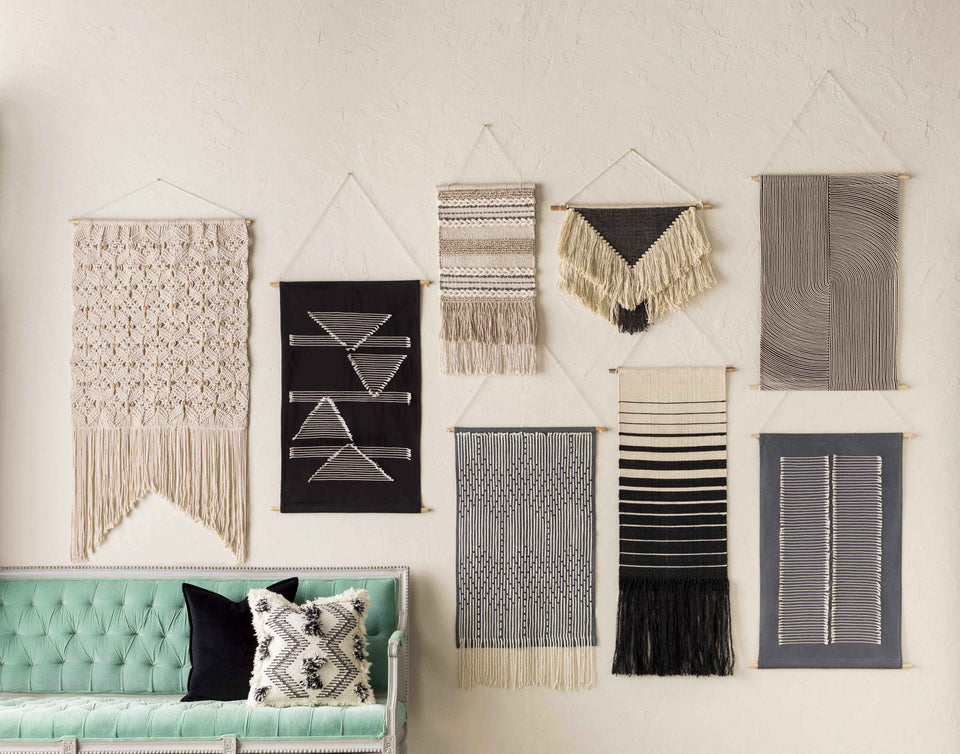 Olmitz Black-Beige Modern Geometric Wall Hanging