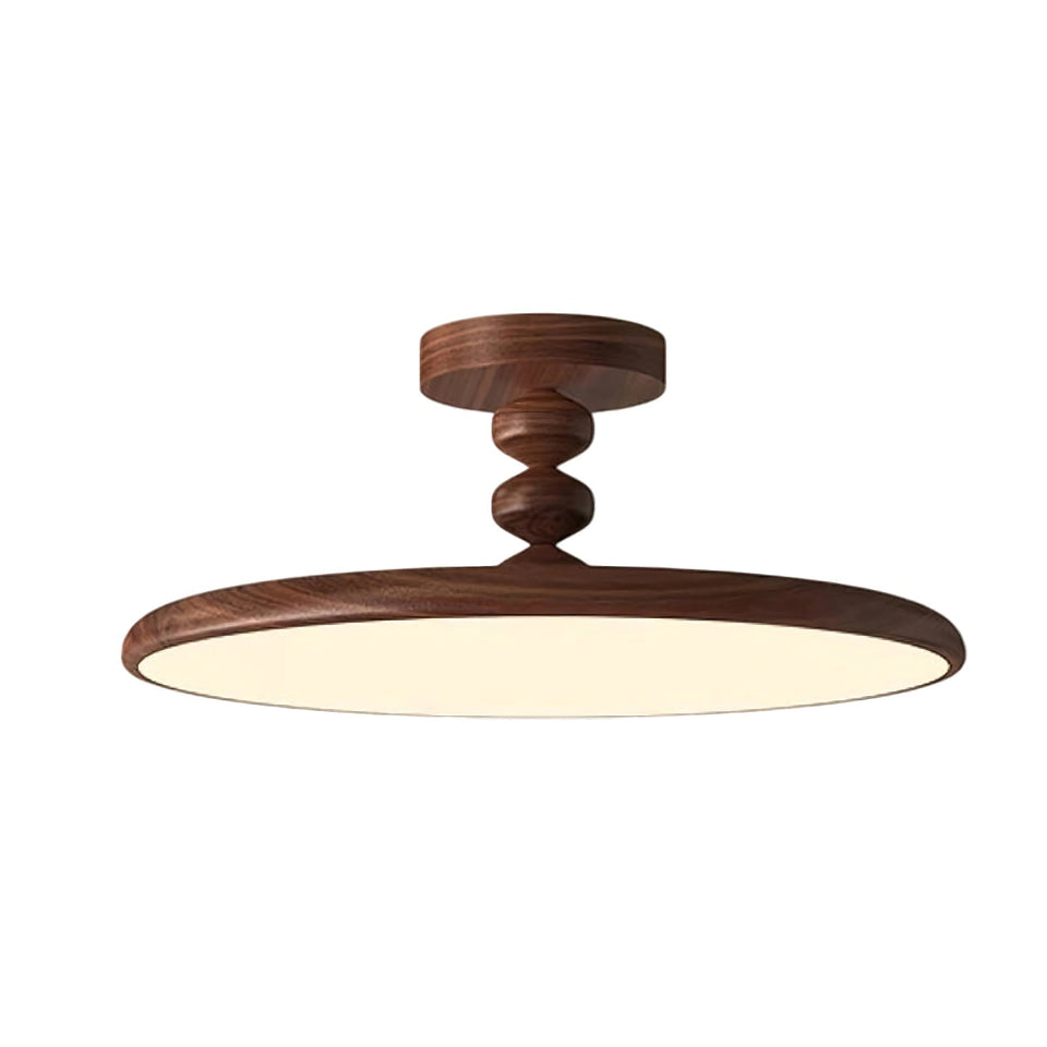 Walnut Color & White walnut ceiling light - front view