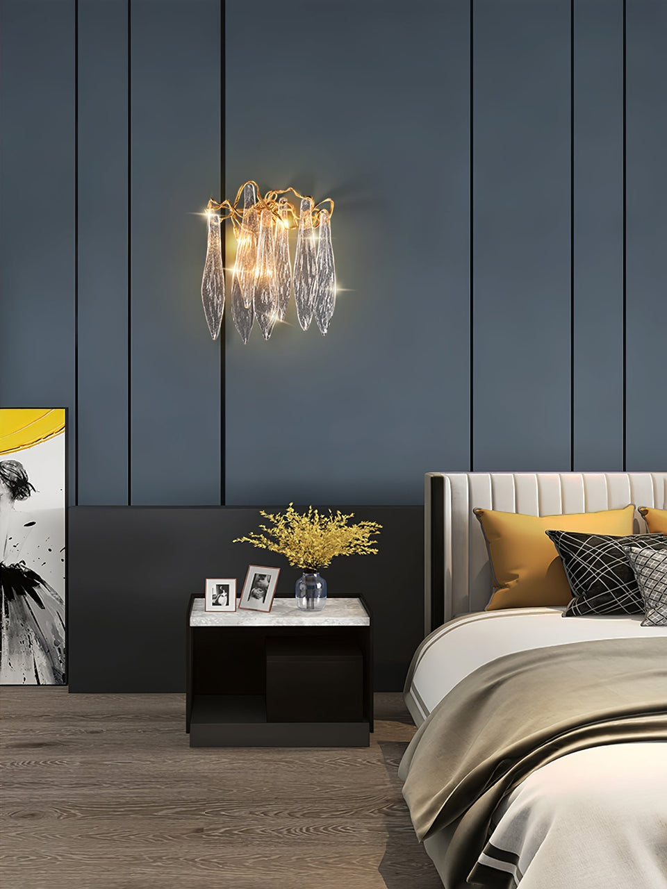 Waterfall Crystal Wall Lamp