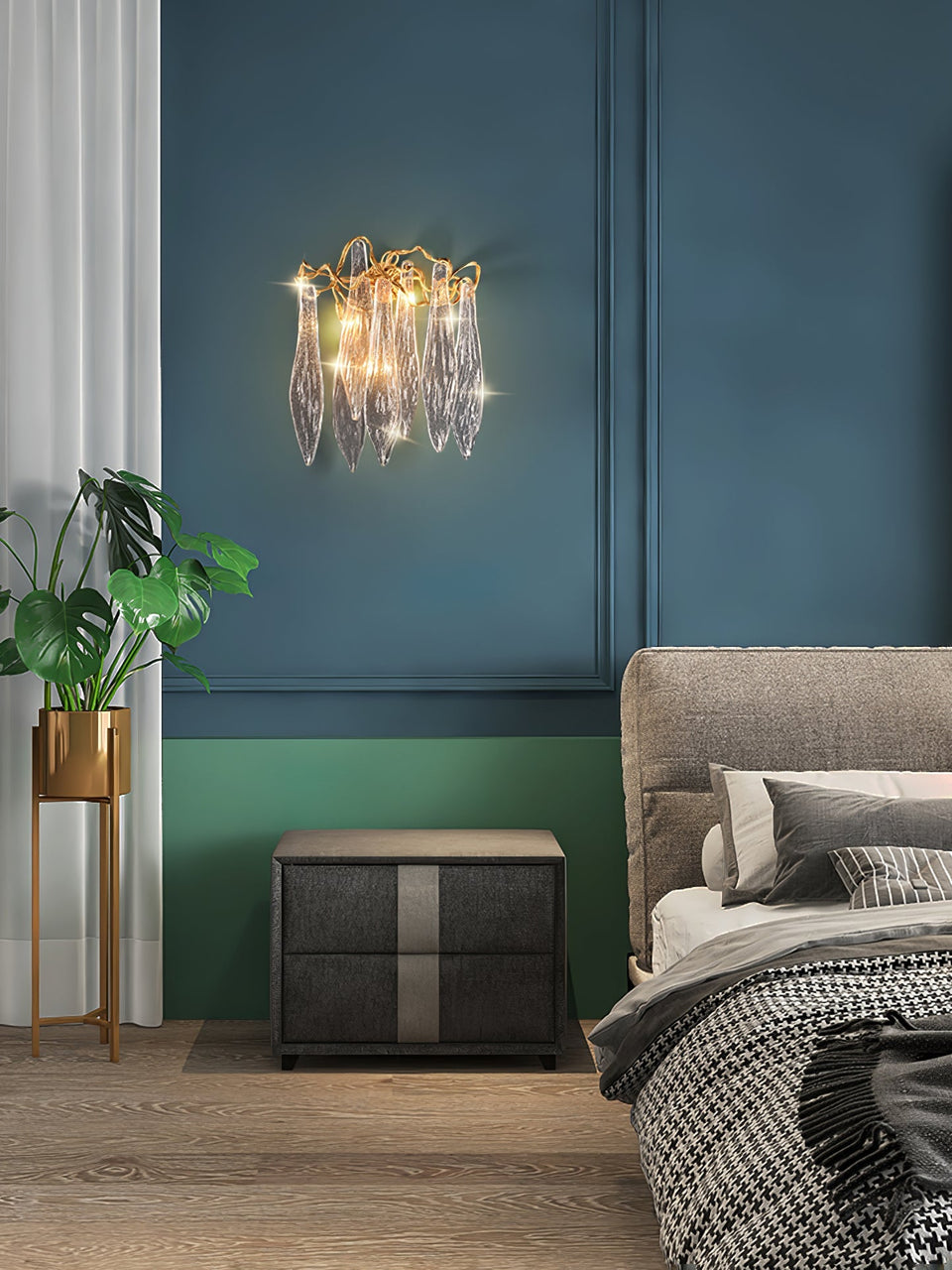 Waterfall Crystal Wall Lamp