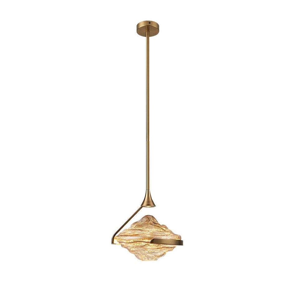 glass pendant light - front view