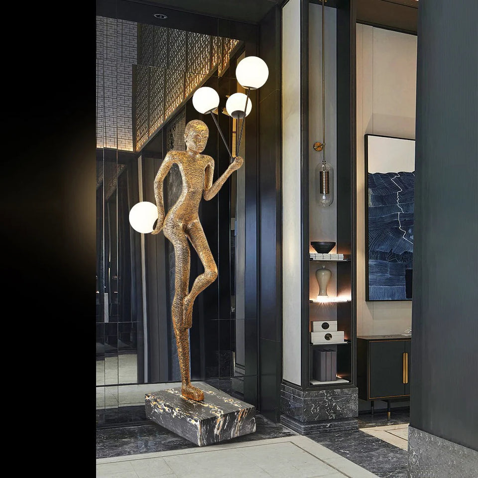 Welcome Sculpture Characters Floor Lamp