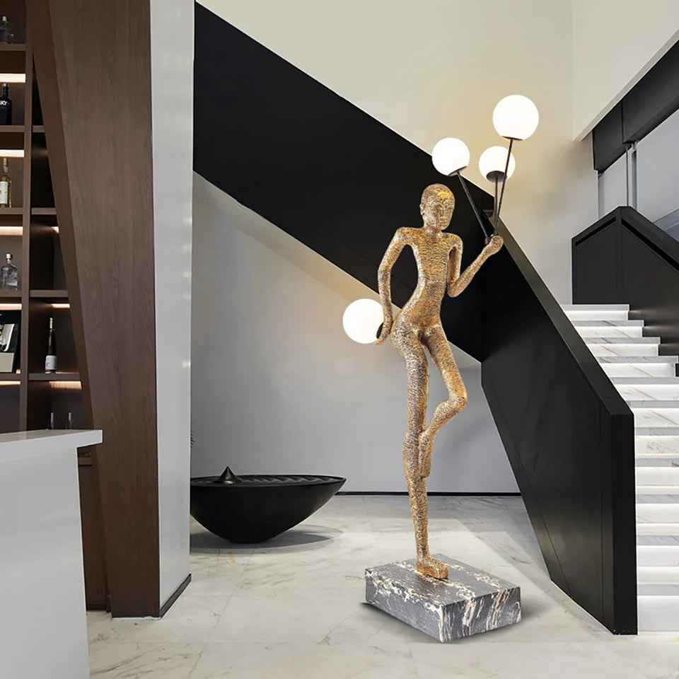Welcome Sculpture Characters Floor Lamp