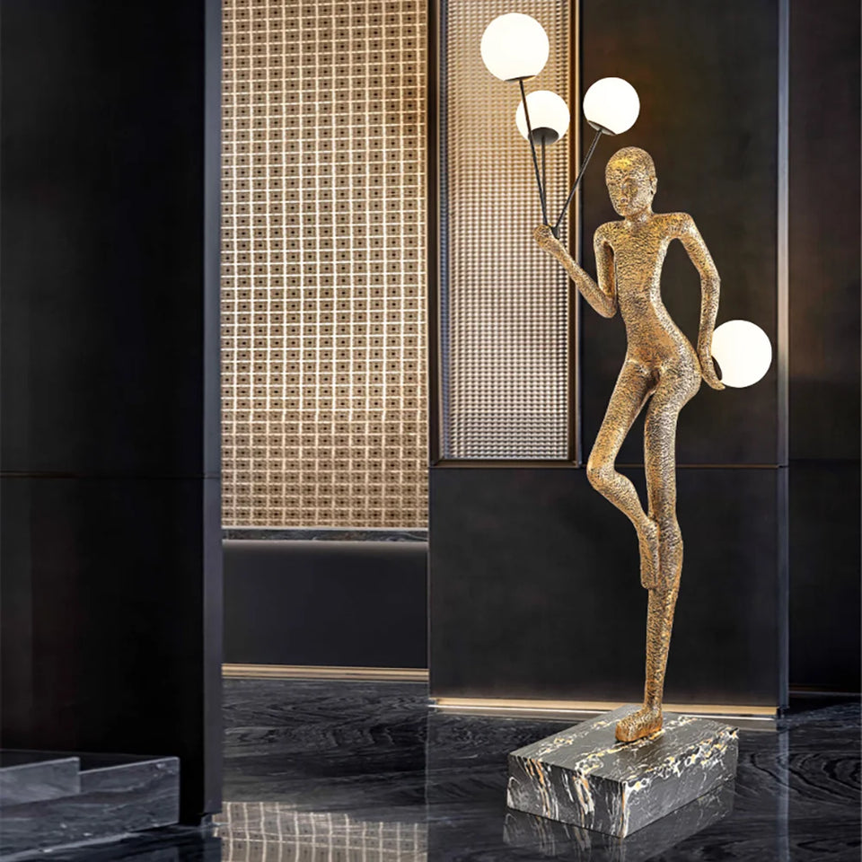 Welcome Sculpture Characters Floor Lamp