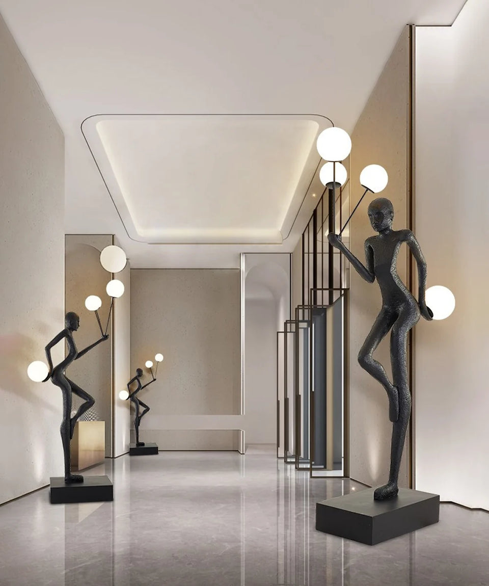 Welcome Sculpture Characters Floor Lamp
