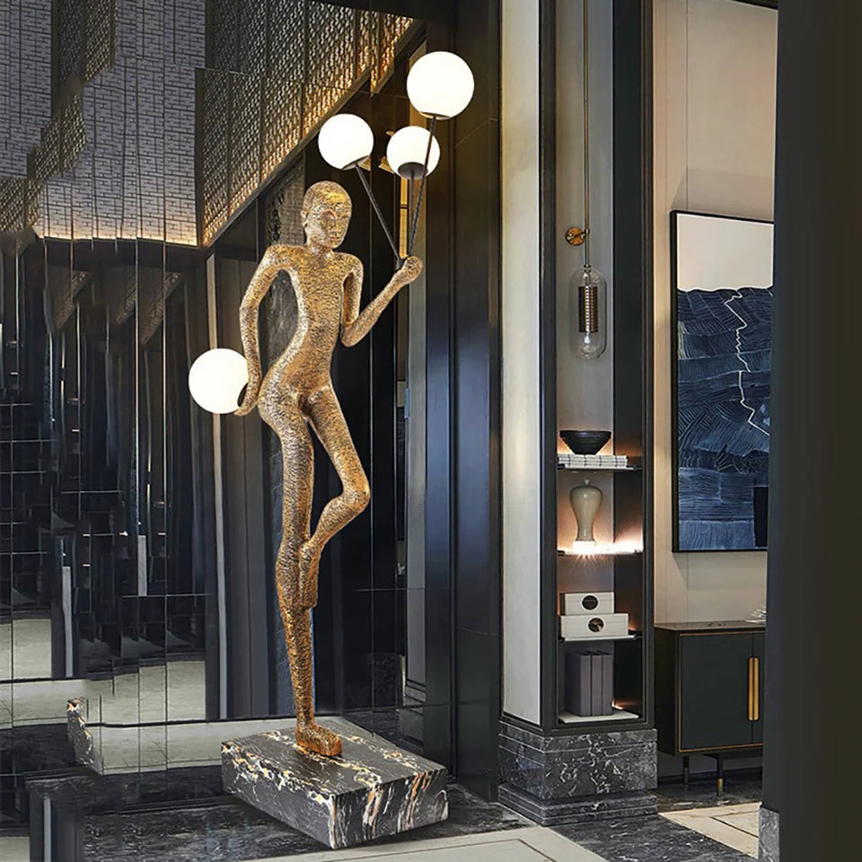 Welcome Sculpture Characters Floor Lamp