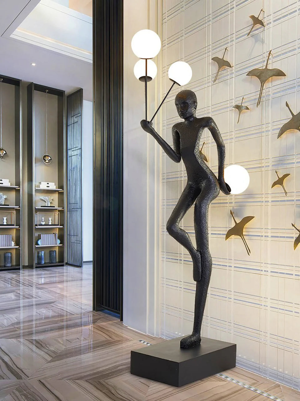 Welcome Sculpture Characters Floor Lamp