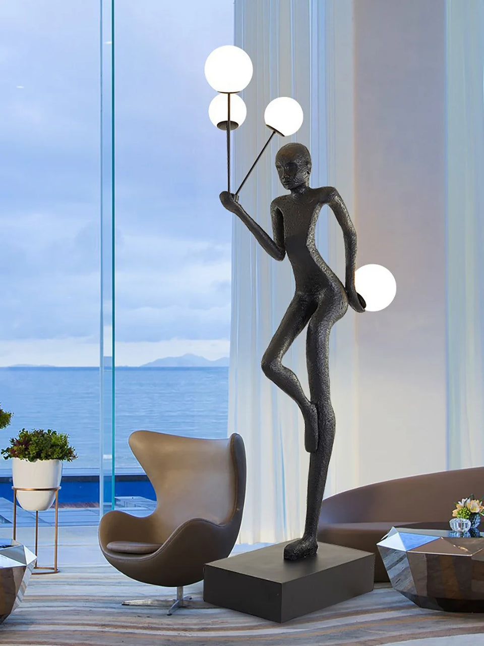 Welcome Sculpture Characters Floor Lamp