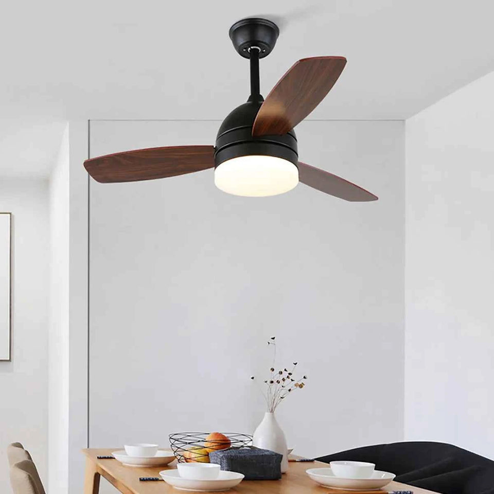 Wood Blade Ceiling Fan Light