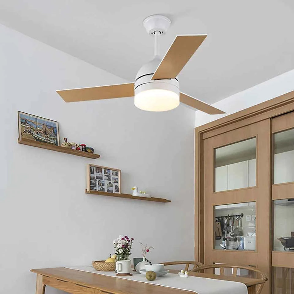 Wood Blade Ceiling Fan Light