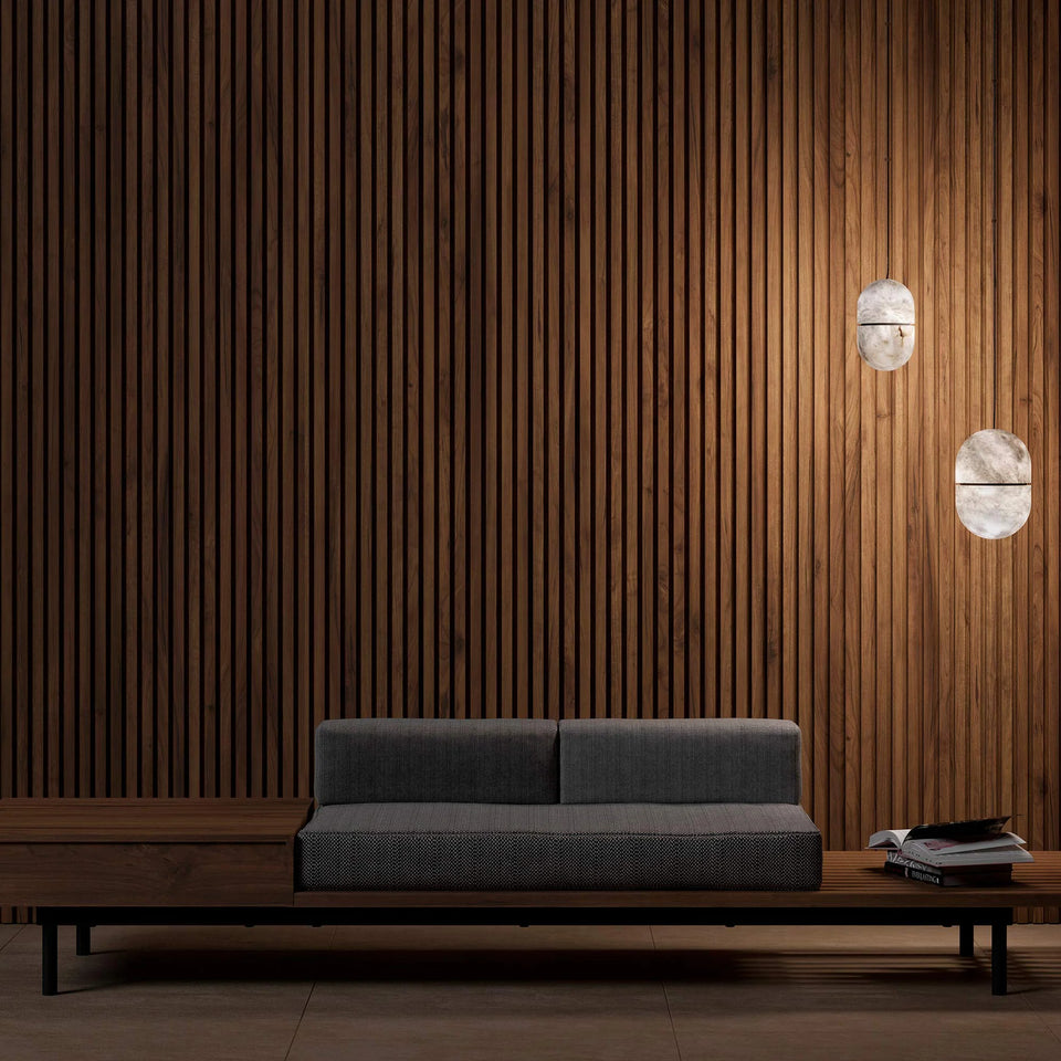 Capsule Alabaster Pendant Light
