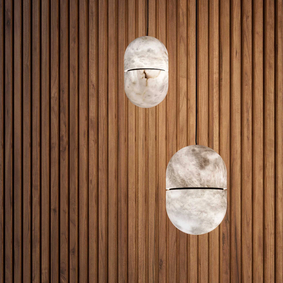 Capsule Alabaster Pendant Light
