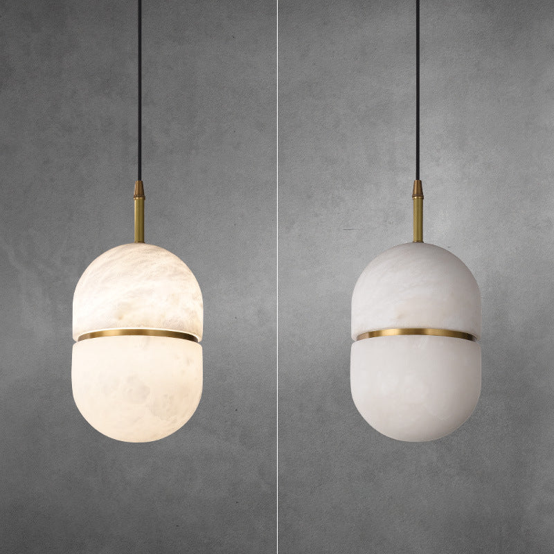Capsule Alabaster Pendant Light