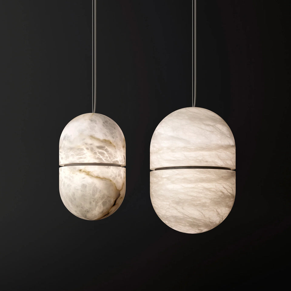 Capsule Alabaster Pendant Light