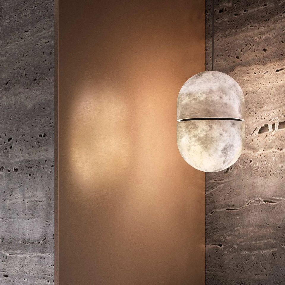 Capsule Alabaster Pendant Light