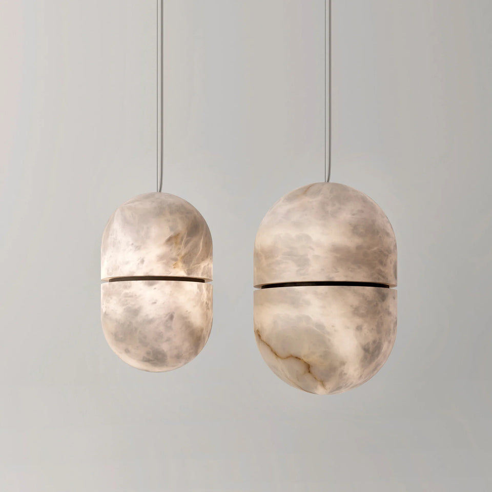 Capsule Alabaster Pendant Light