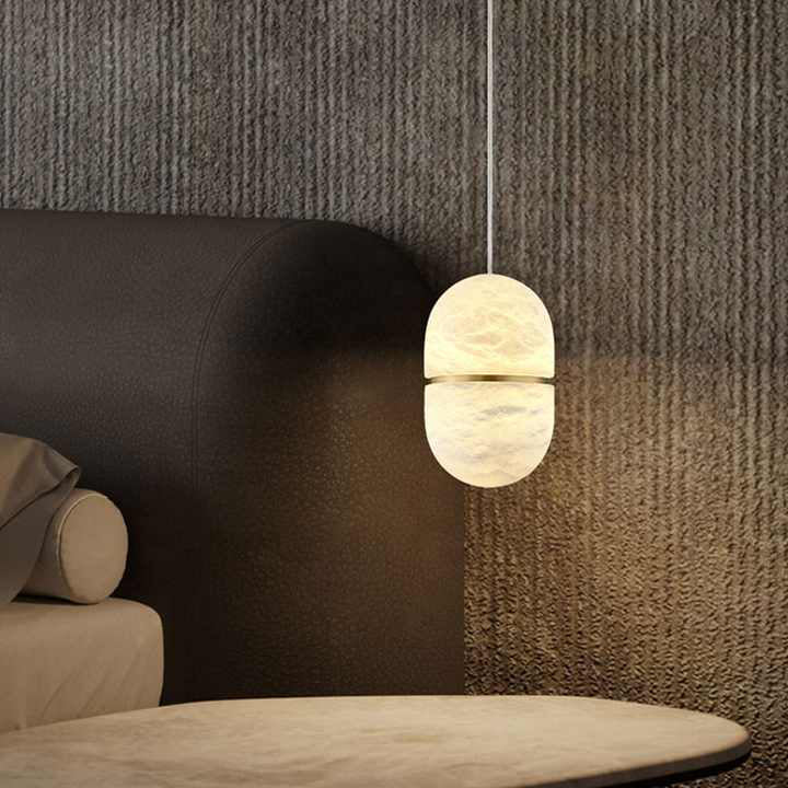 Capsule Alabaster Pendant Light