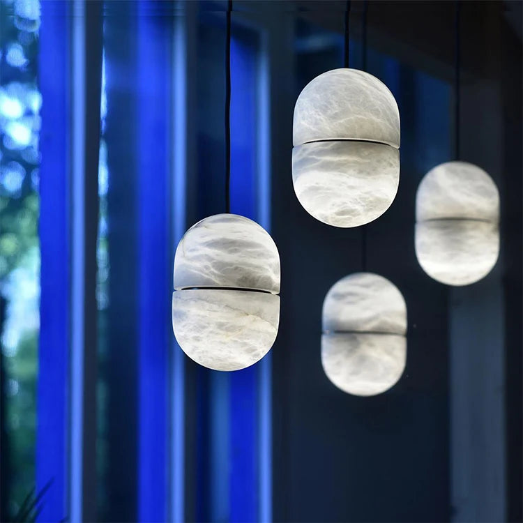 Capsule Alabaster Pendant Light