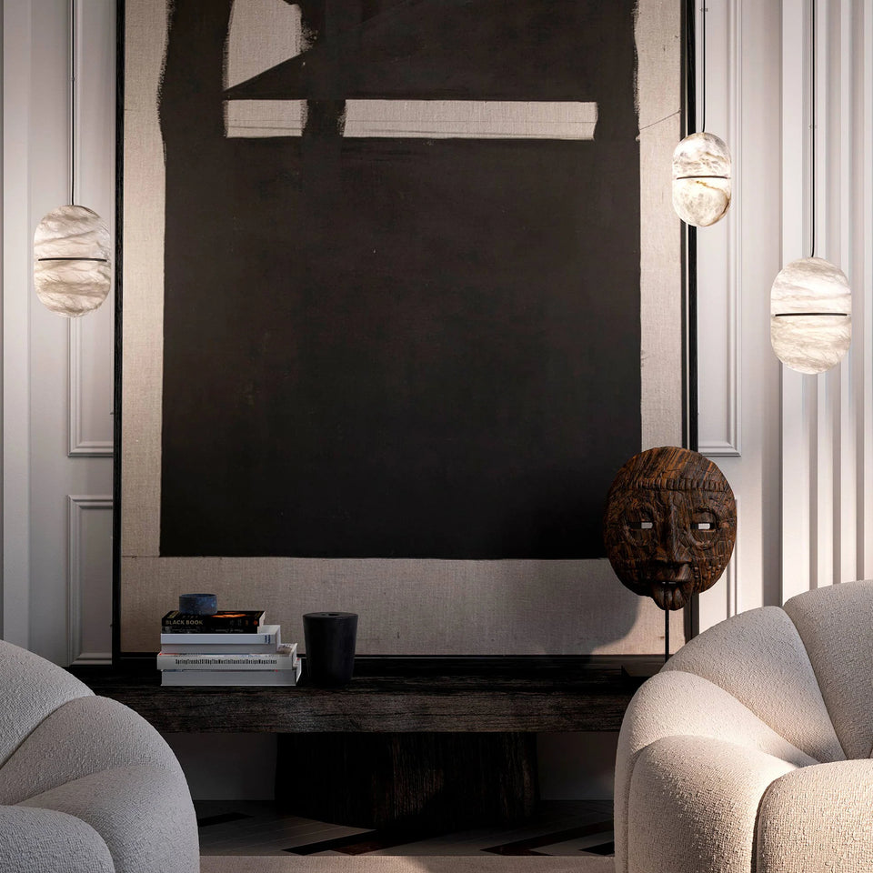 Capsule Alabaster Pendant Light