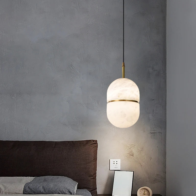 Capsule Alabaster Pendant Light