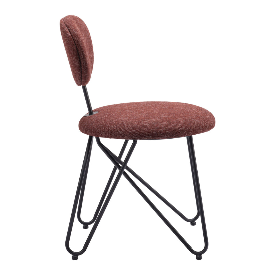 Novi Dining Chair (Set of 2) Maroon Brown