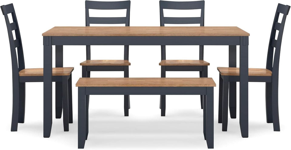 Intercontinental Mango Wood Dining Table Set Cerulean
