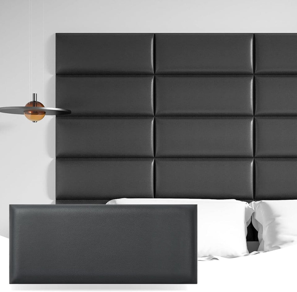 Peel And Stick Upholstered Headboard Wall Panels 12-Pack