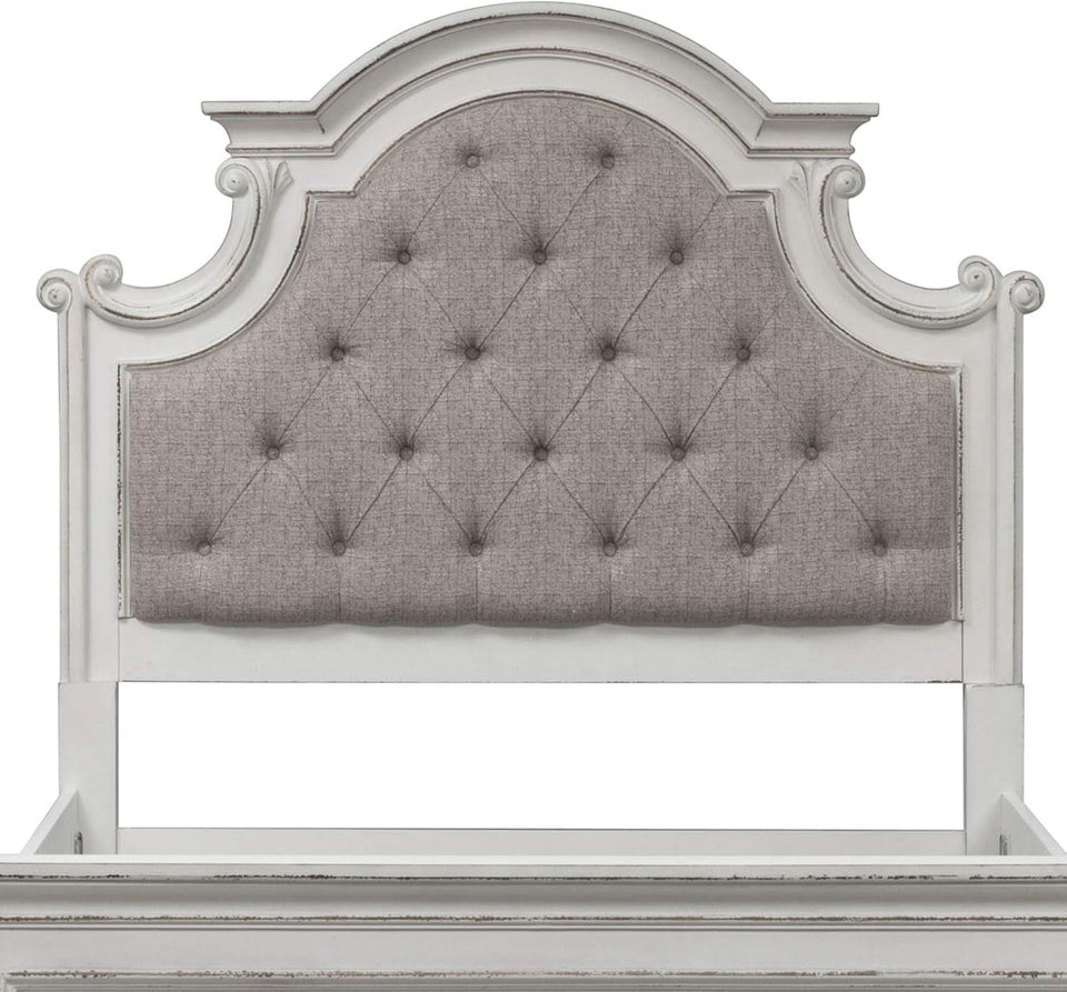 Magnolia Manor Queen Upholstered Headboard With Arched Crown