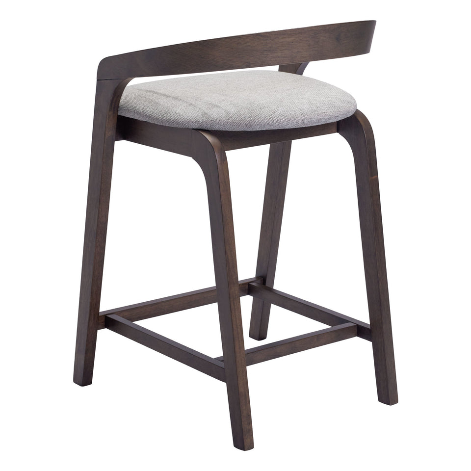 Troy Counter Stool (Set of 2) Dove Gray & Espresso