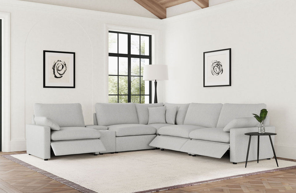 Collins 6-piece Modular Power Reclining Sectional Grey