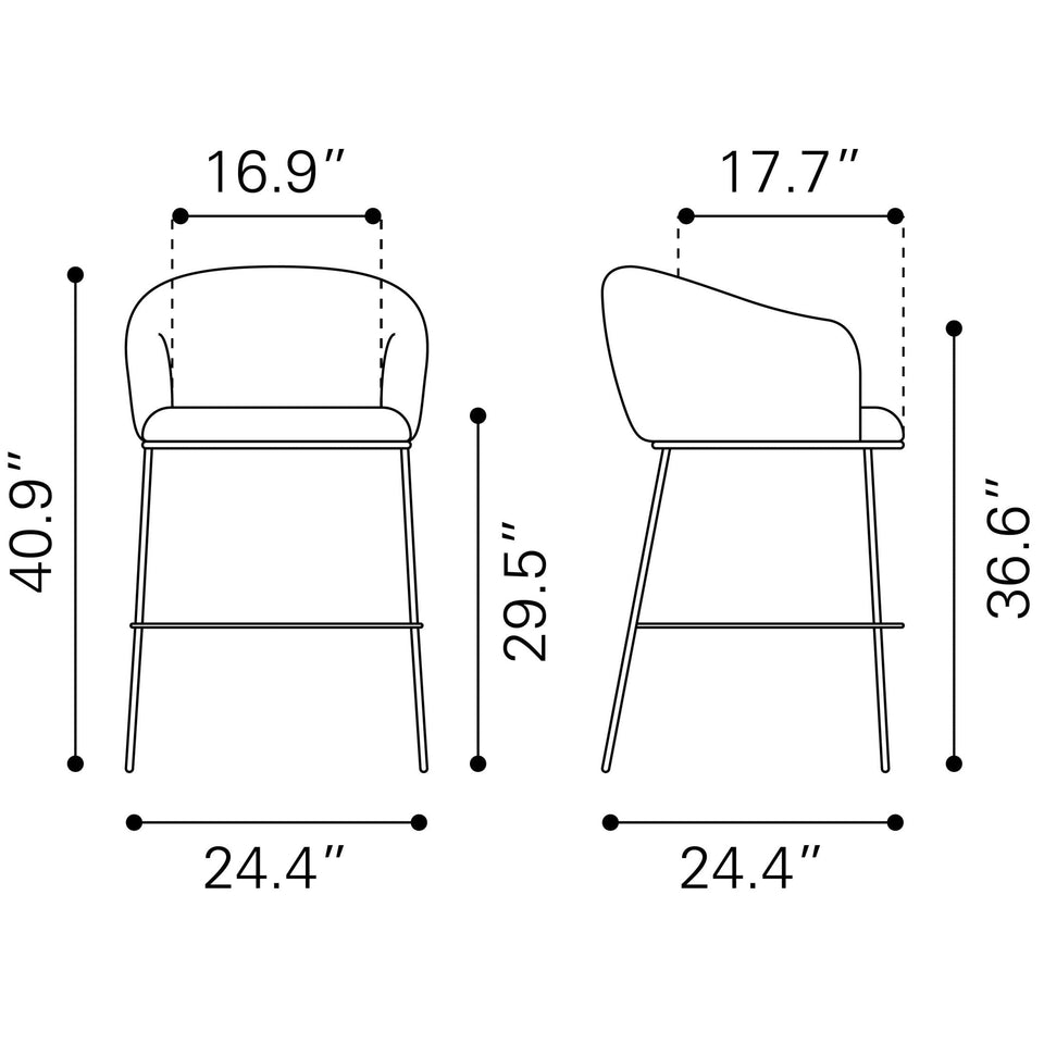 Essen Barstool Black & Bronze