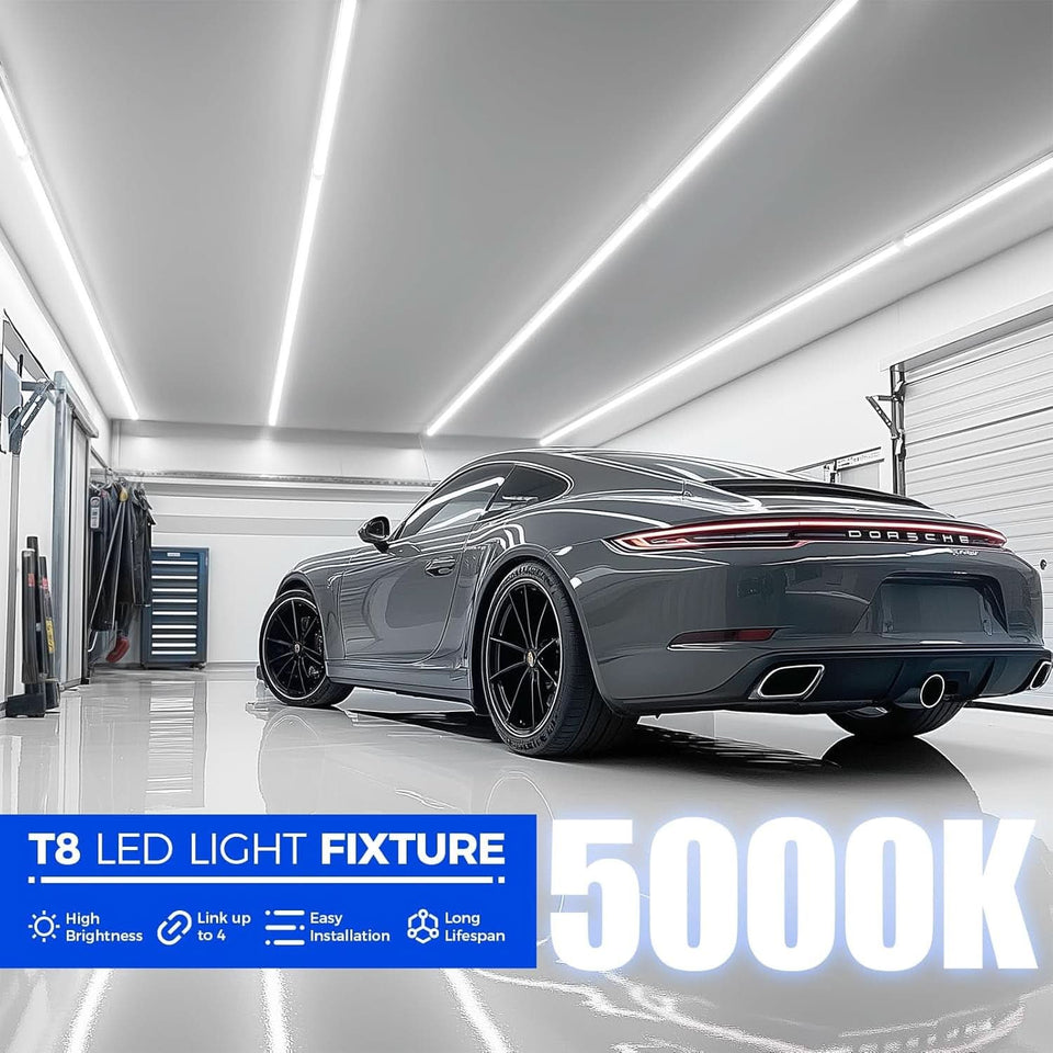 8ft LED Shop Light 10000 Lumens Daylight 5000K Linkable