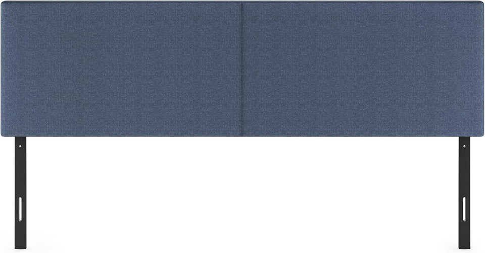 Stylish King Size Upholstered Headboard in Denim