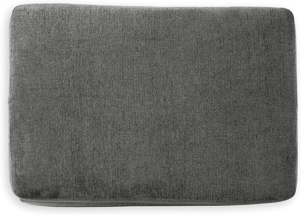 Stairatt Rectangular Gray Upholstered Ottoman Cushioned