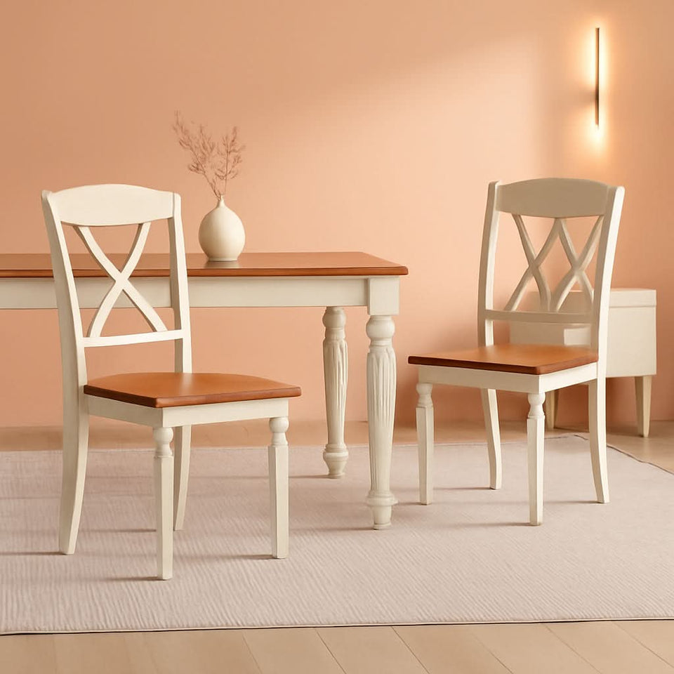Home Styles Monarch 20Inch X Back Dining Chair White Oak