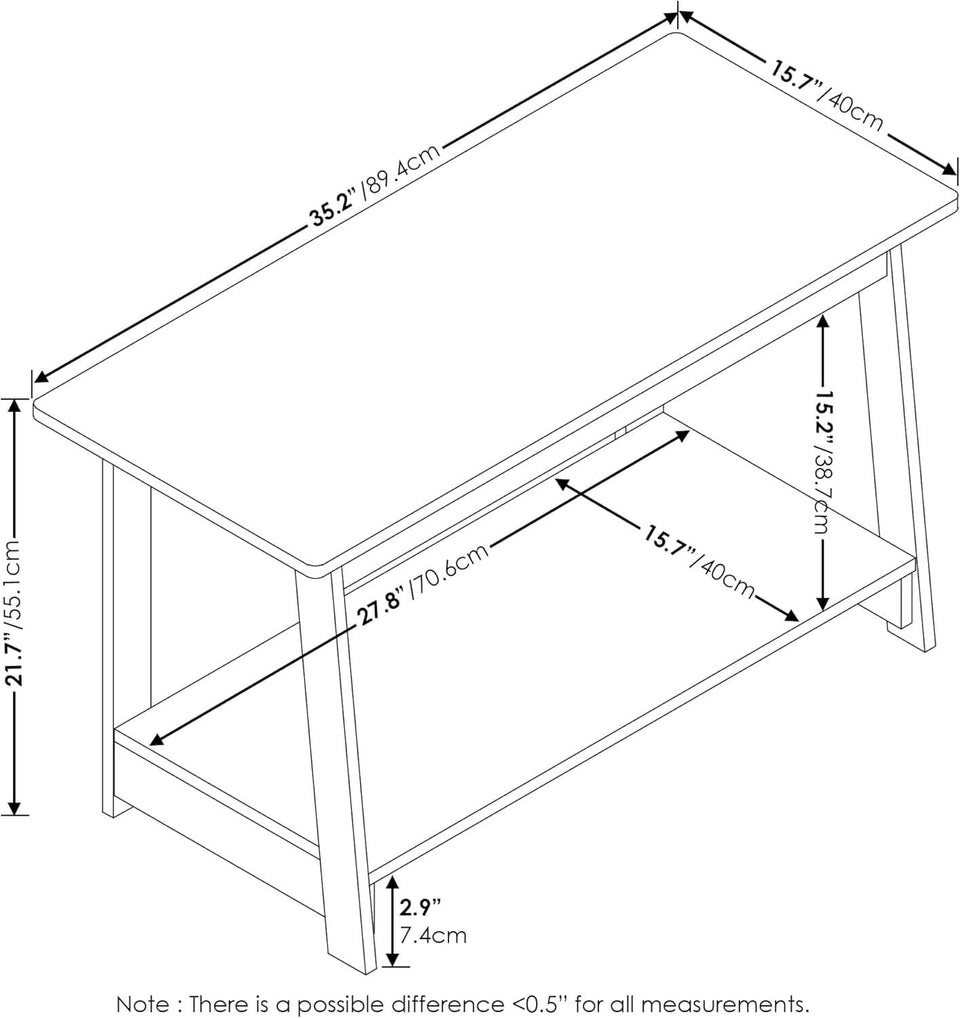 French Oak Grey TV Stand 35 Inch Wide For 37 Inch TV