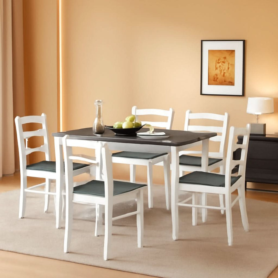 Handcrafted Solid Wood Mid Century Dinette Set Four