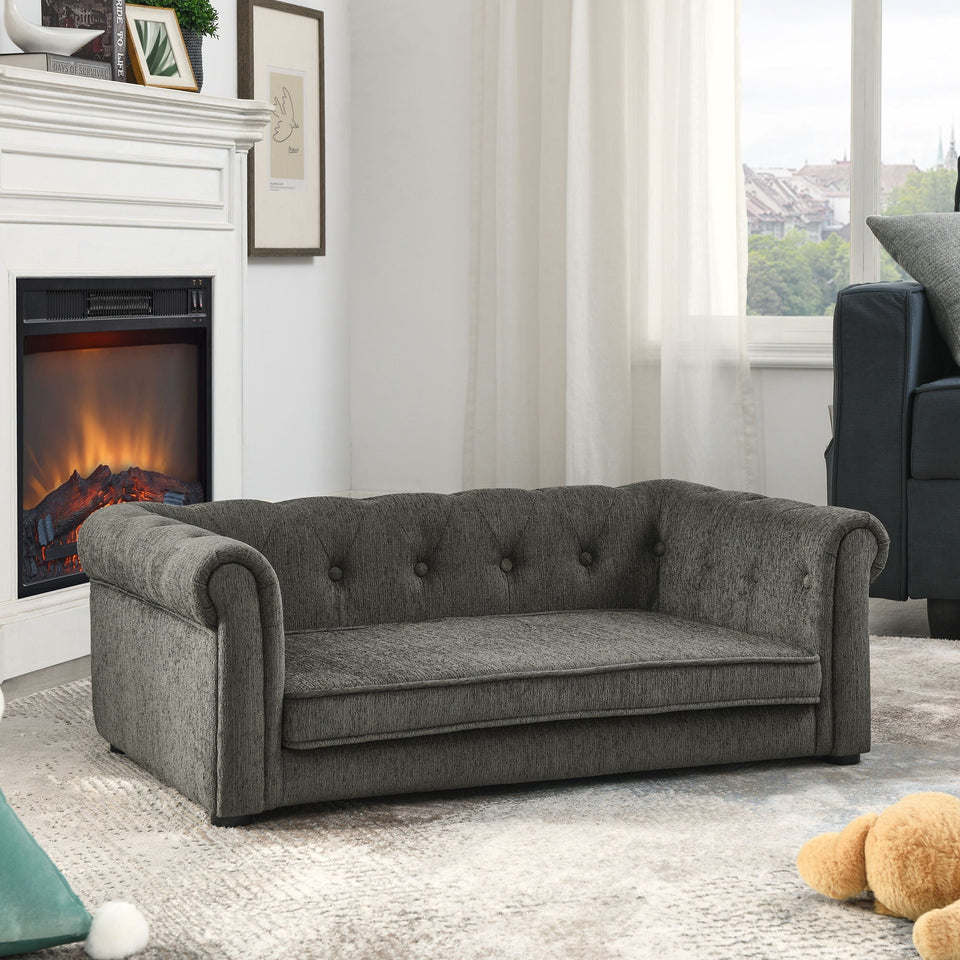 Modern Elegant Rectangle Pet Bed with Elevated Design - Multiple Colors