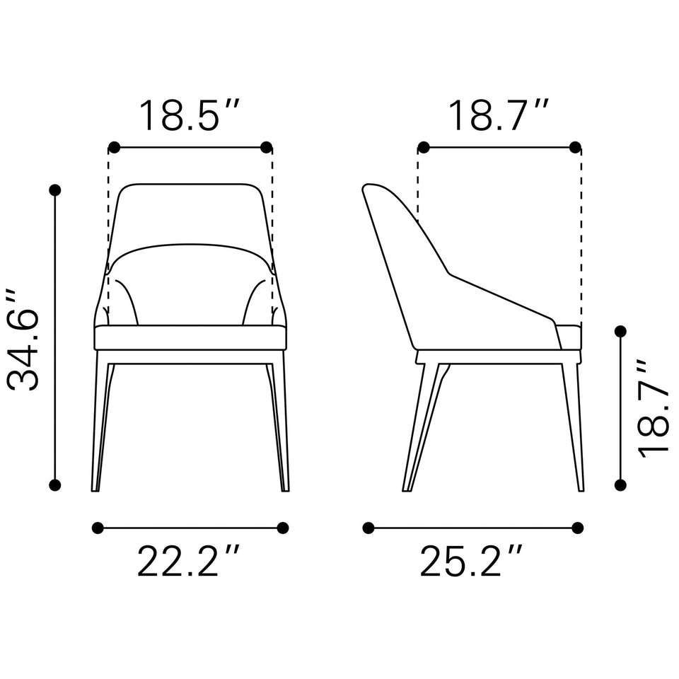 Ayr Dining Chair (Set of 2) Slate Gray
