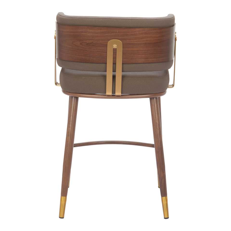Brew Counter Stool Brown & Walnut