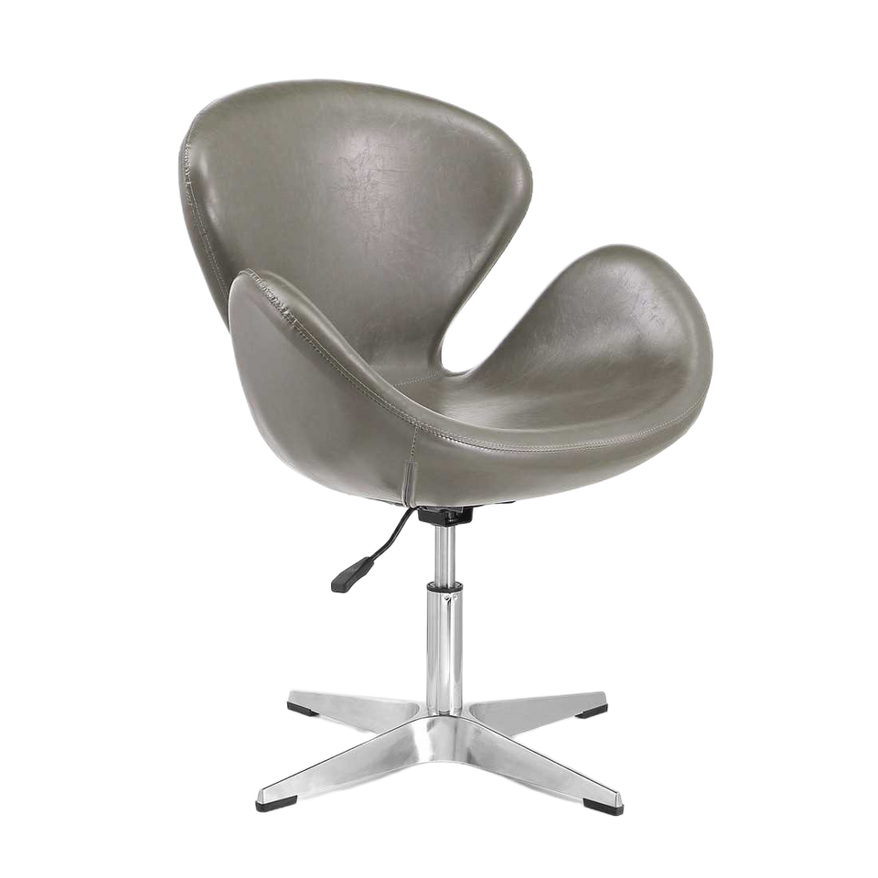 Raspberry Upholstered Swivel Lounge Chair